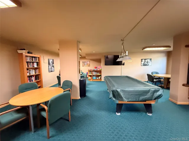a room with furniture toys and a book shelf