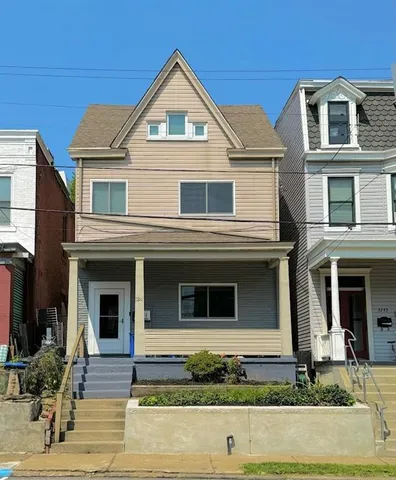 a front view of a house