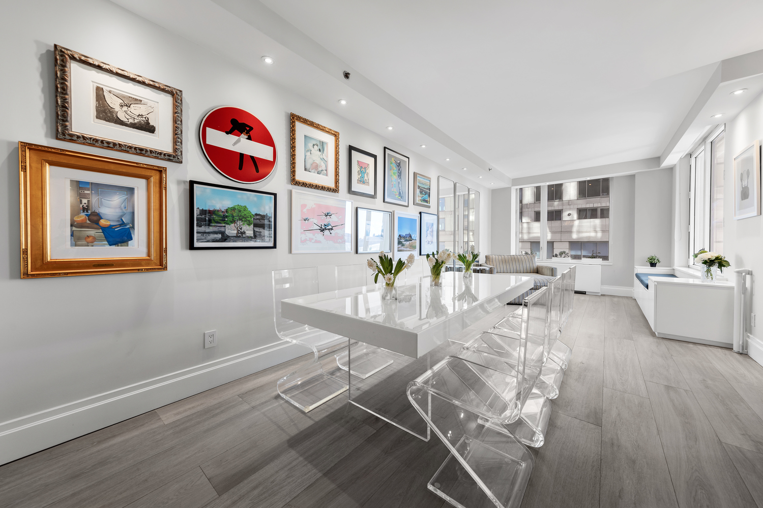 220 Riverside Boulevard, Unit 4H Manhattan, NY 10069 - Photo 4 of 15 a view of a livingroom with furniture window and wooden floor