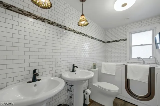 a garden view with a seating space