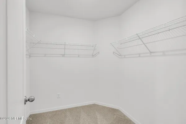 a small space with a fan