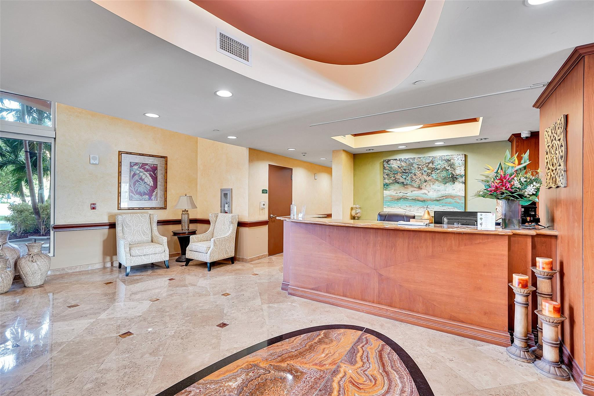 821 North Riverside Drive, Unit PH2 Pompano Beach, FL 33062 - Photo 12 of 95 a living room with furniture and a large window