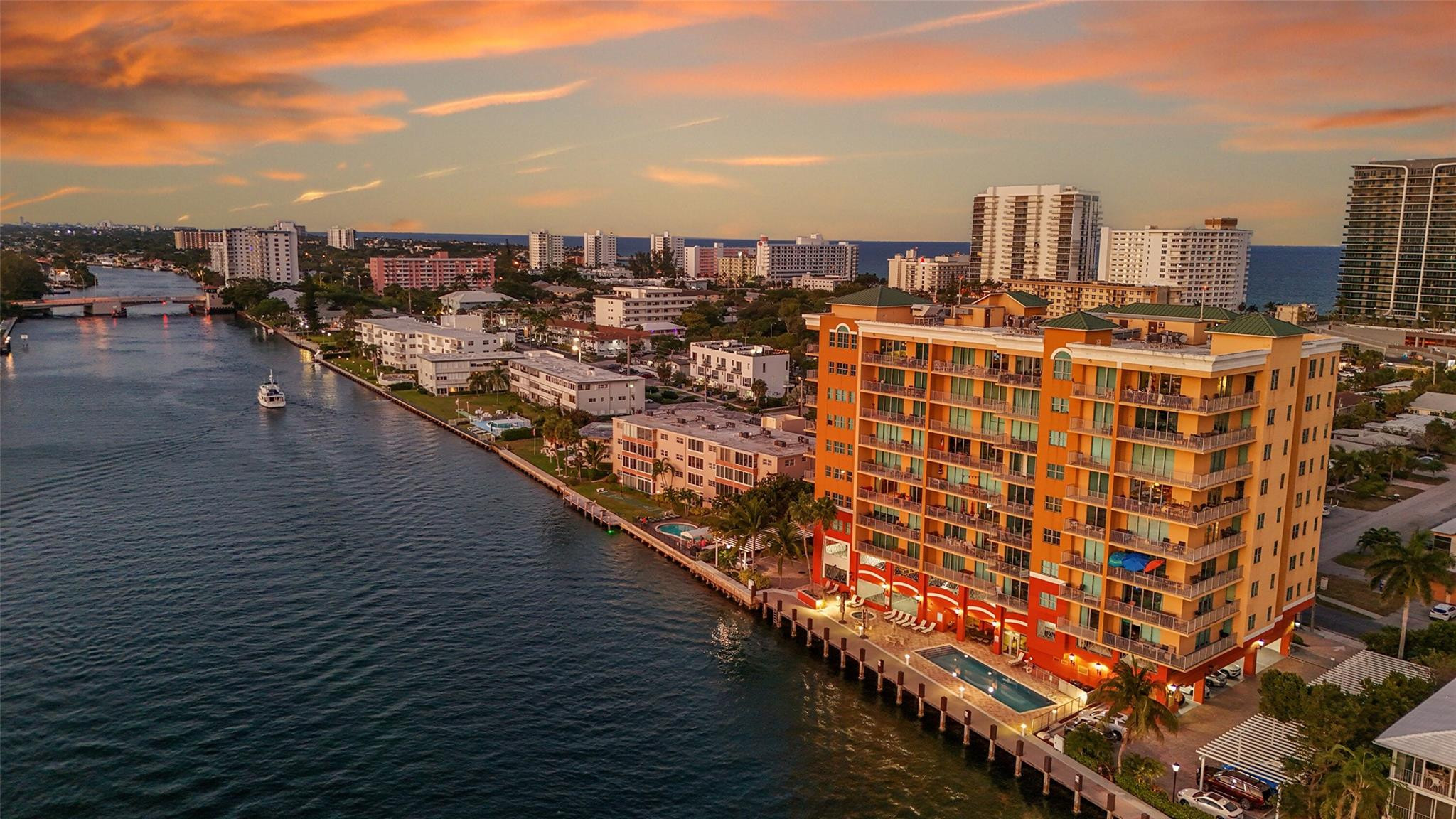 821 North Riverside Drive, Unit PH2 Pompano Beach, FL 33062 - Photo 70 of 95 a view of a city with tall buildings