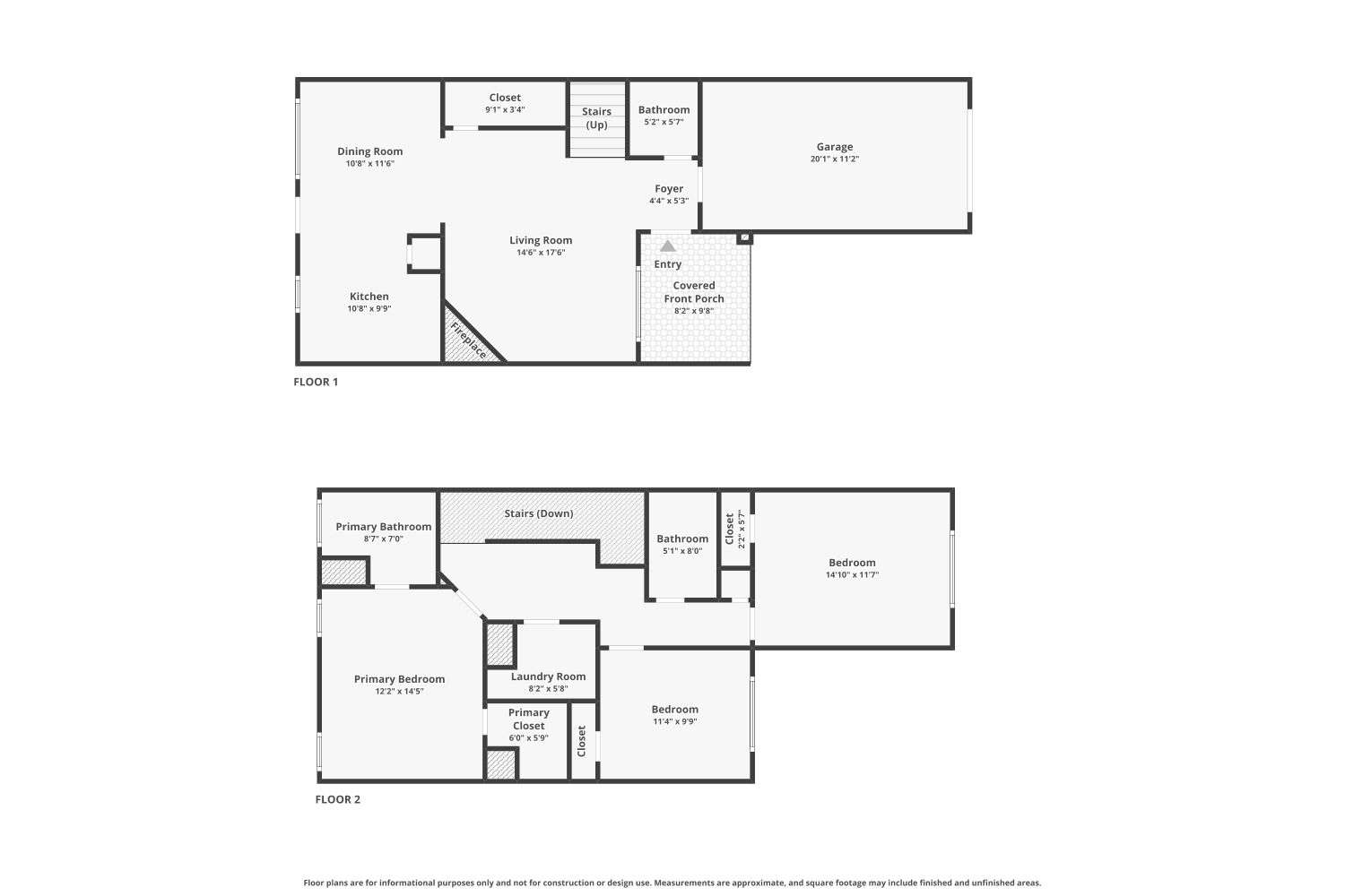 46 Verde Ranch Loop Leander, TX 78641 - Photo 17 of 19 Visualize the flow and layout of each floor with this comprehensive floor plan, highlighting the primary living areas and bedrooms.