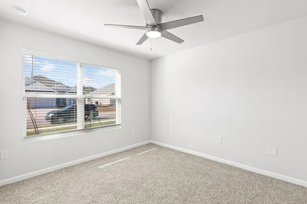 an empty room with a window