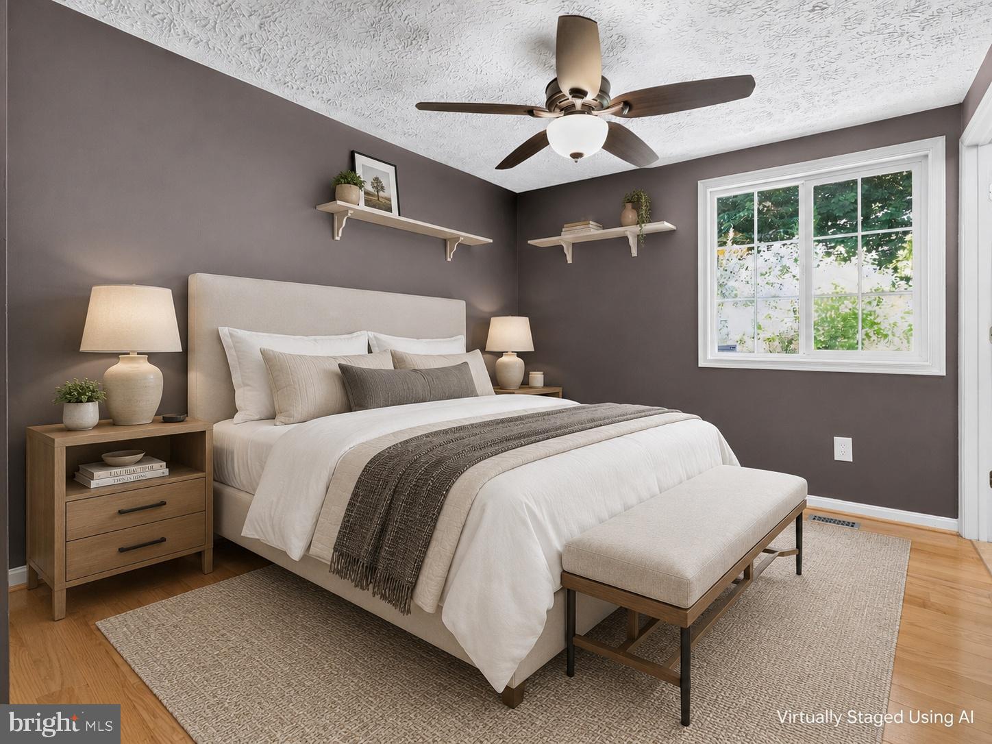 8471 Great Lake Lane Springfield, VA 22153 - Photo 17 of 65 a bedroom with a bed and a chandelier