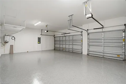a view of a garage room