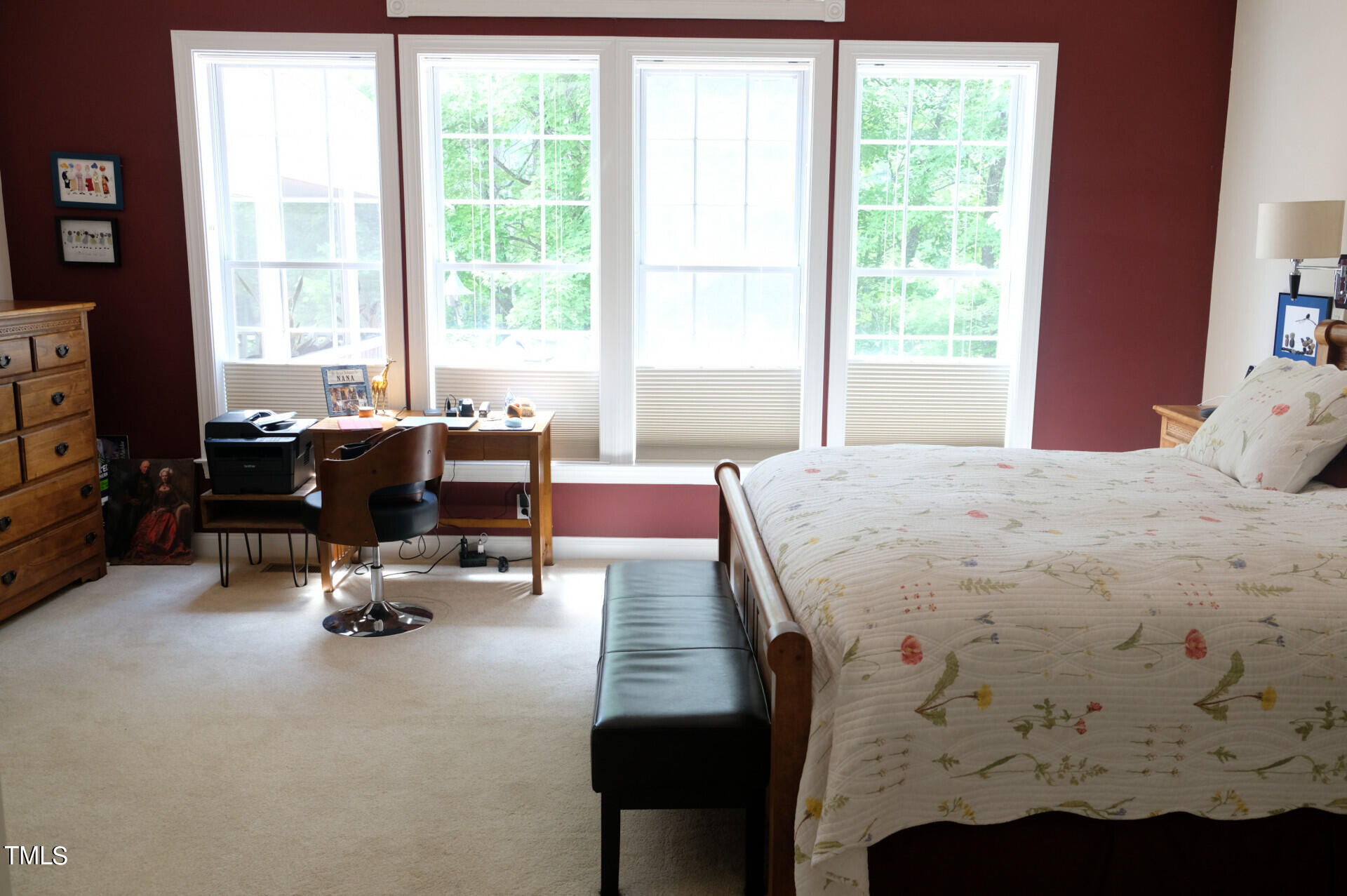 9545 Brookchase Drive Raleigh, NC 27617 - Photo 16 of 46 a bedroom with a bed a table and chairs