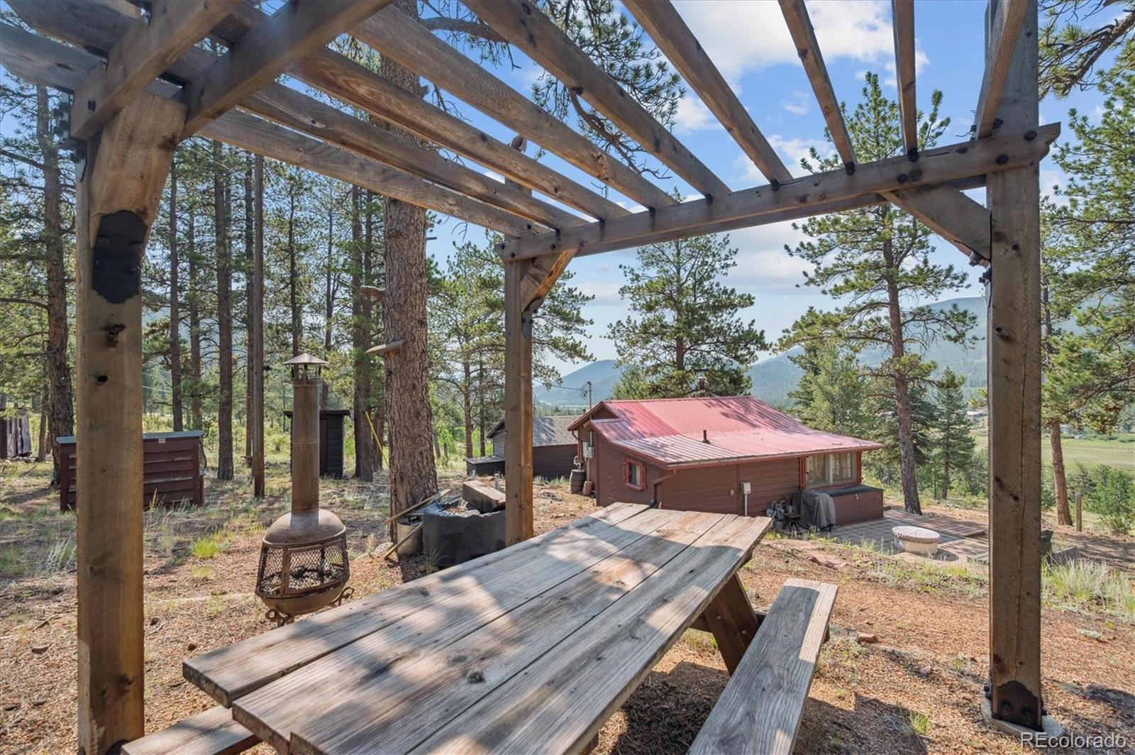 990 Rd P69 Bailey, CO 80421 - Photo 16 of 17 a view of a patio with wooden floor