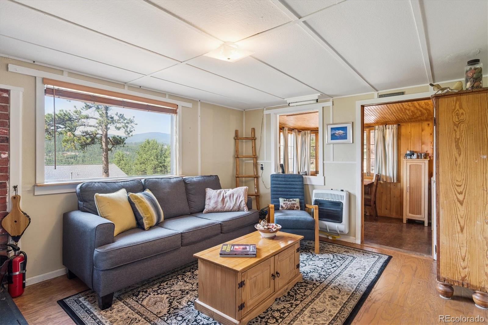 990 Rd P69 Bailey, CO 80421 - Photo 5 of 17 a living room with furniture and a rug