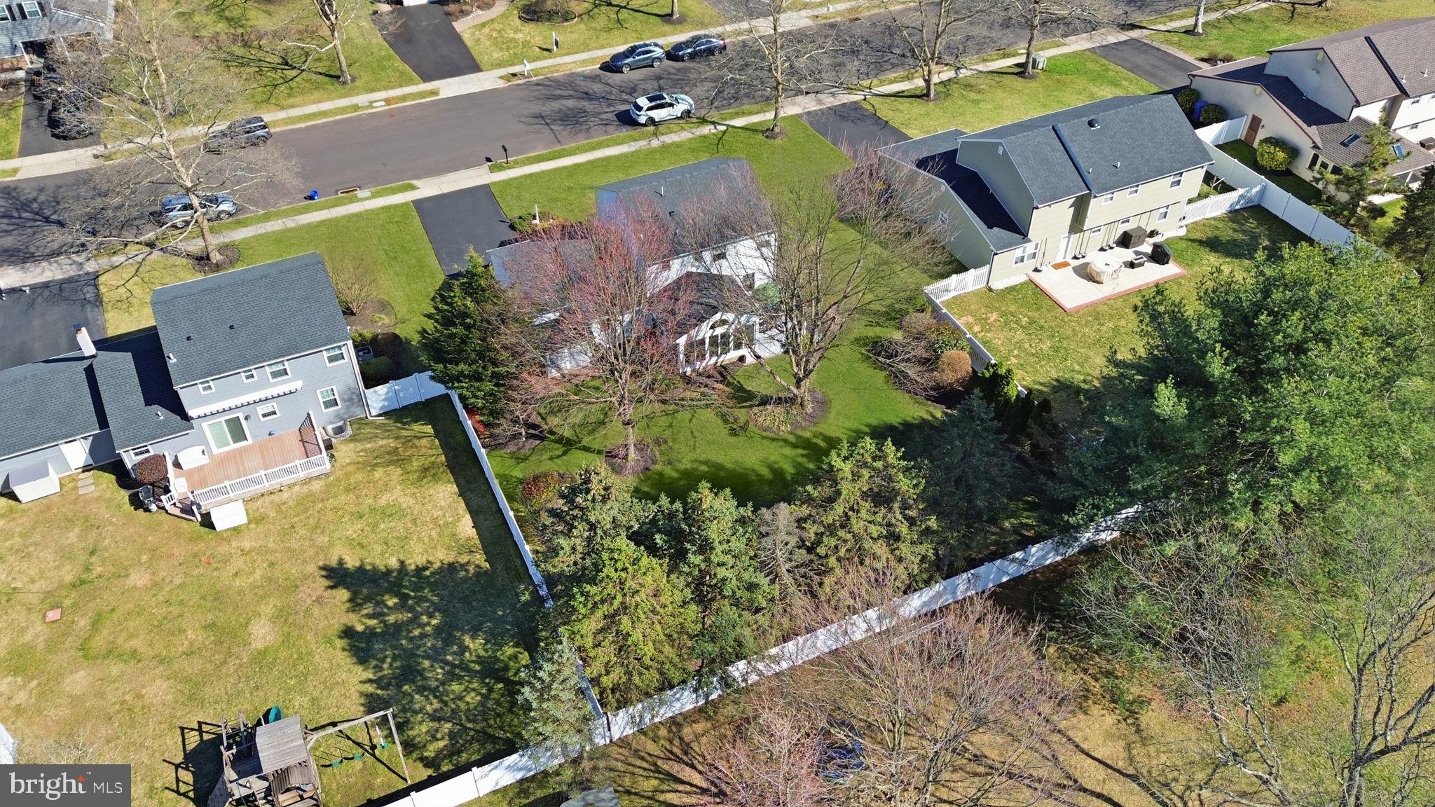 283 Greenview Road Yardley, PA 19067 - Photo 38 of 39 Fenced Aerial View