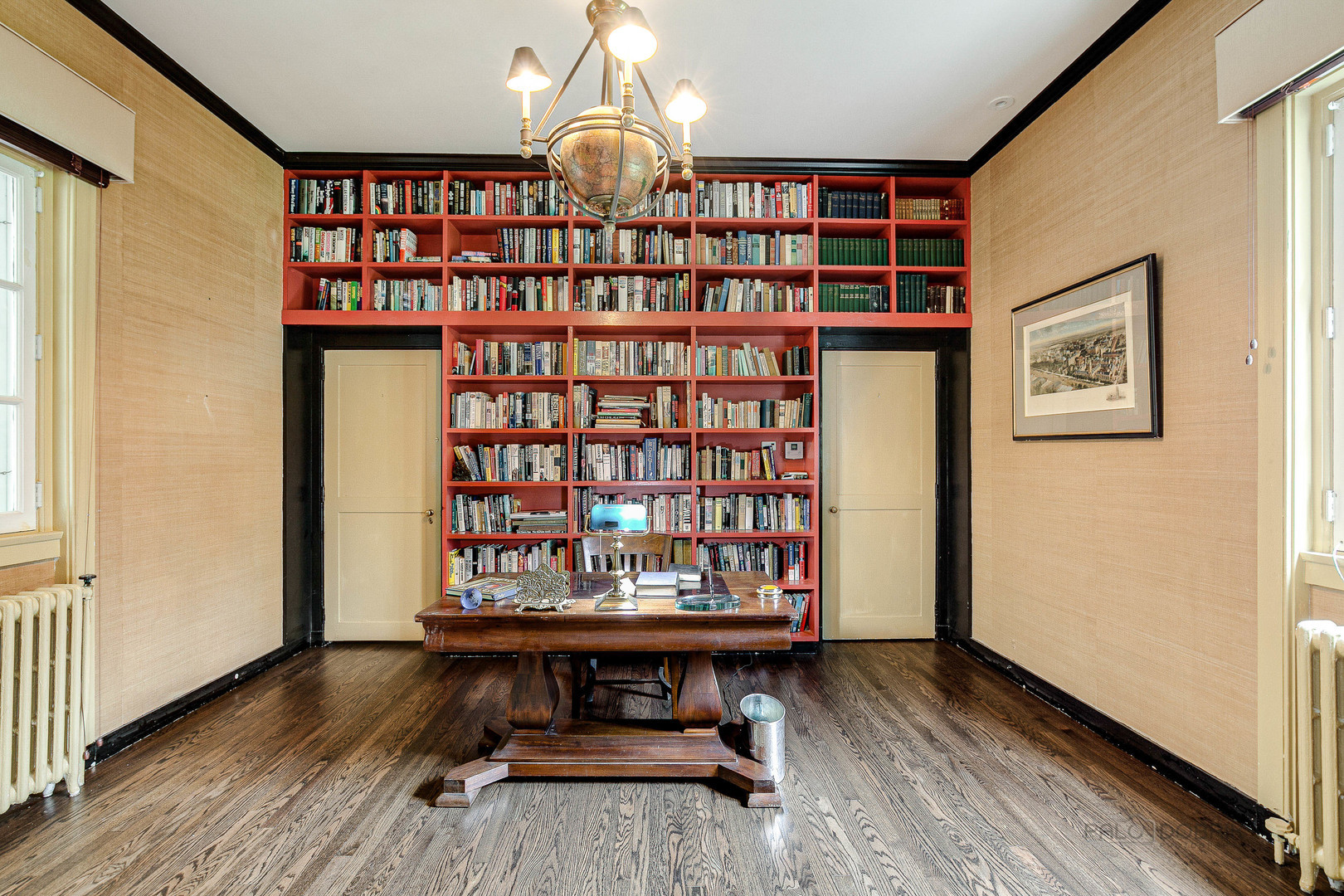 51 South Mayflower Road Lake Forest, IL 60045 - Photo 23 of 85 a living room with fish tank and a bookshelf