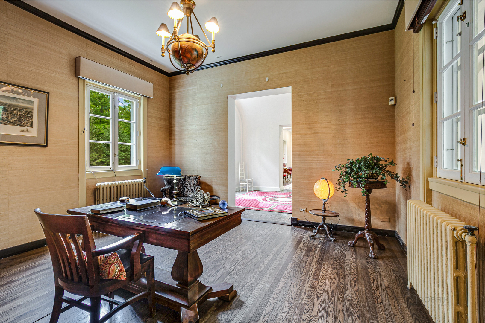 51 South Mayflower Road Lake Forest, IL 60045 - Photo 24 of 85 a workspace with furniture and wooden floor