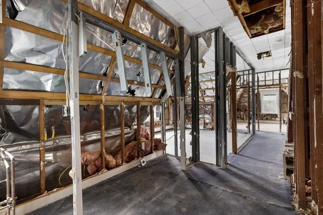 a view of a room with racks