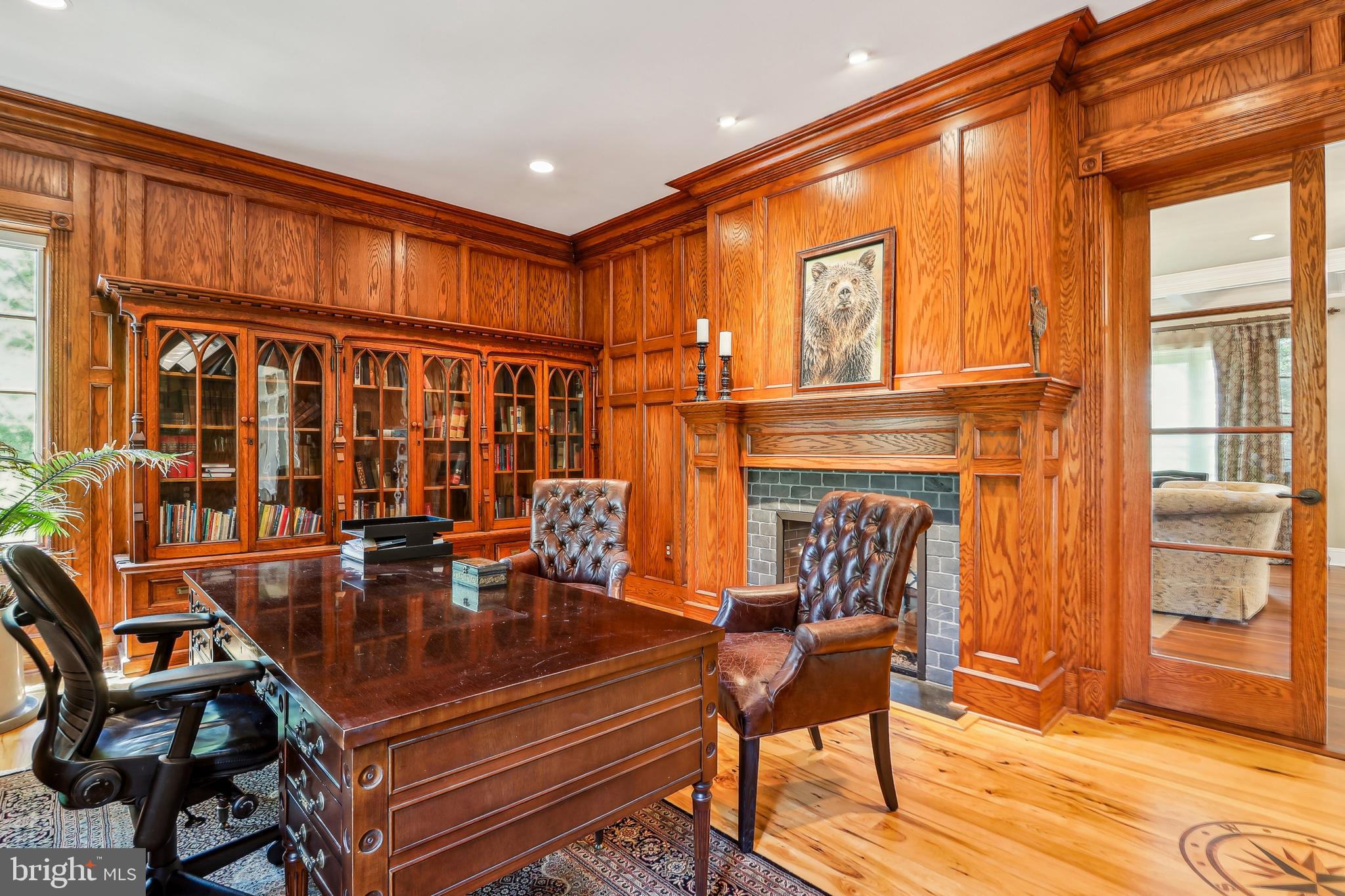 33 Rosedale Road Princeton, NJ 08540 - Photo 20 of 75 Office gas two-sided fireplace, compass rose
