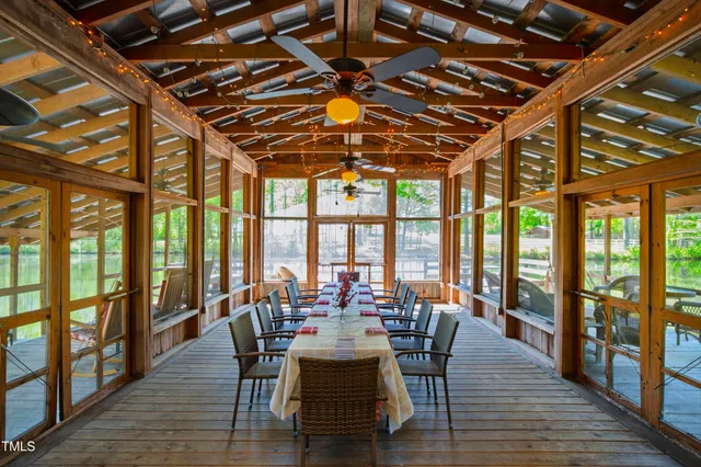 a view of a yard with a tree