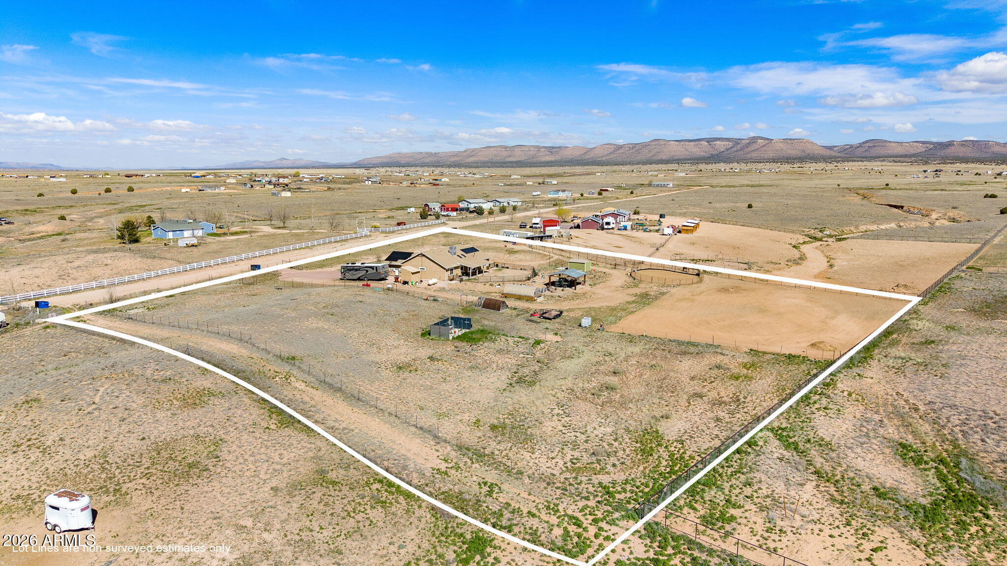 26455 North Bull Snake Road Paulden, AZ 86334 - Photo 40 of 40 43-Aerial Back (2) Lot Lines
