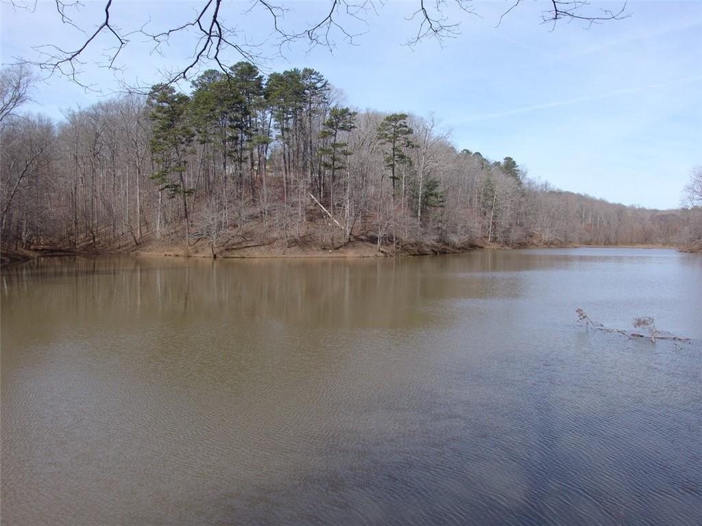 a view of lake with mountain