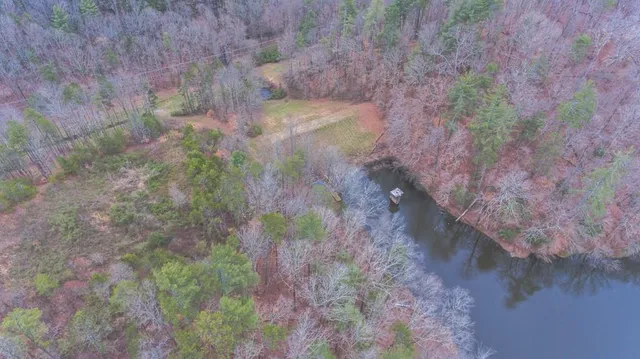 a view of a yard next to a yard