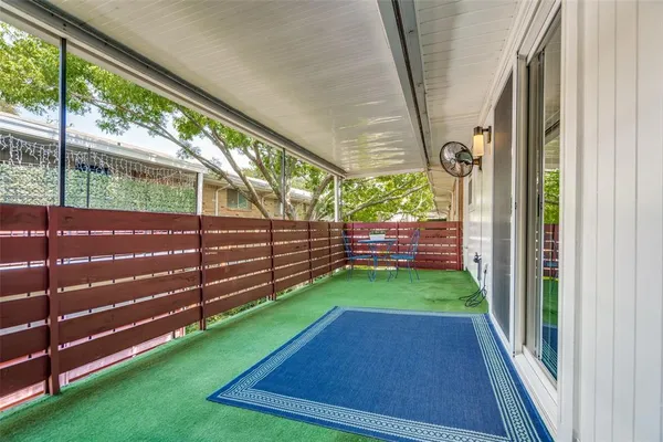 a view of yard from deck