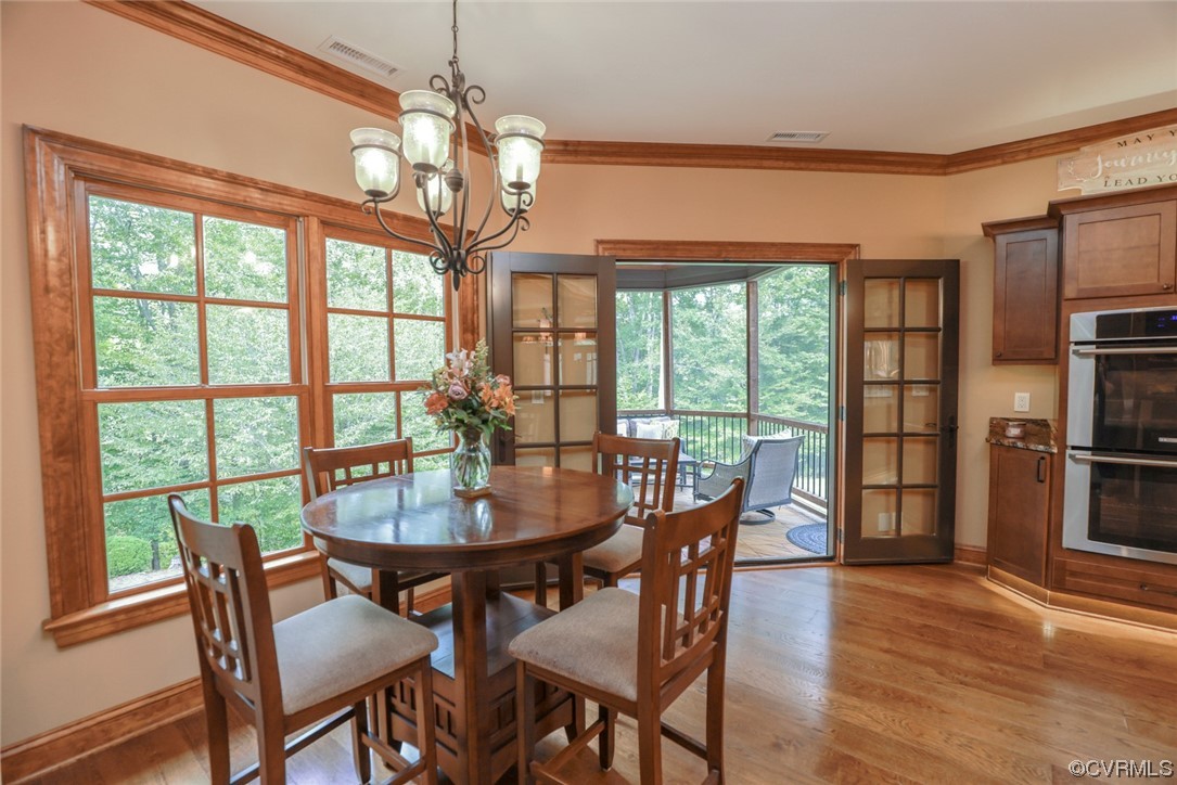 14440 Yankeetown Road Ashland, VA 23005 - Photo 24 of 50 a view of a dining room with furniture large window and wooden floor