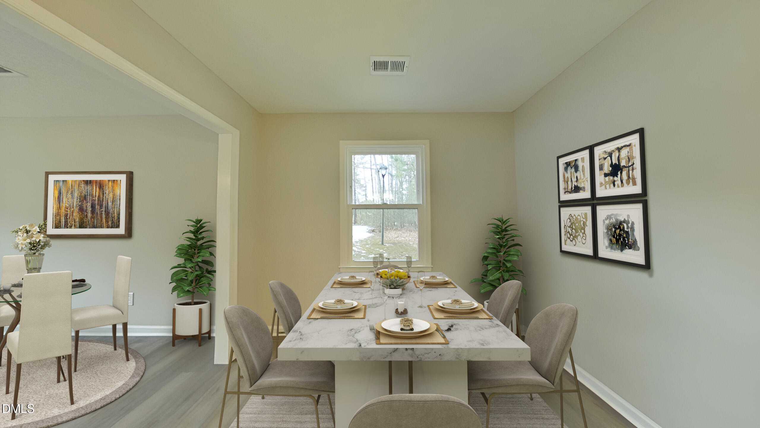 43 Redbud Court Durham, NC 27713 - Photo 9 of 15 a view of a dining room with furniture window and wooden floor