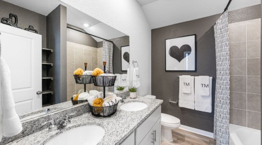 1220 Crumpton Drive Pflugerville, TX 78660 - Photo 17 of 34 a bathroom with a sink toilet and shower