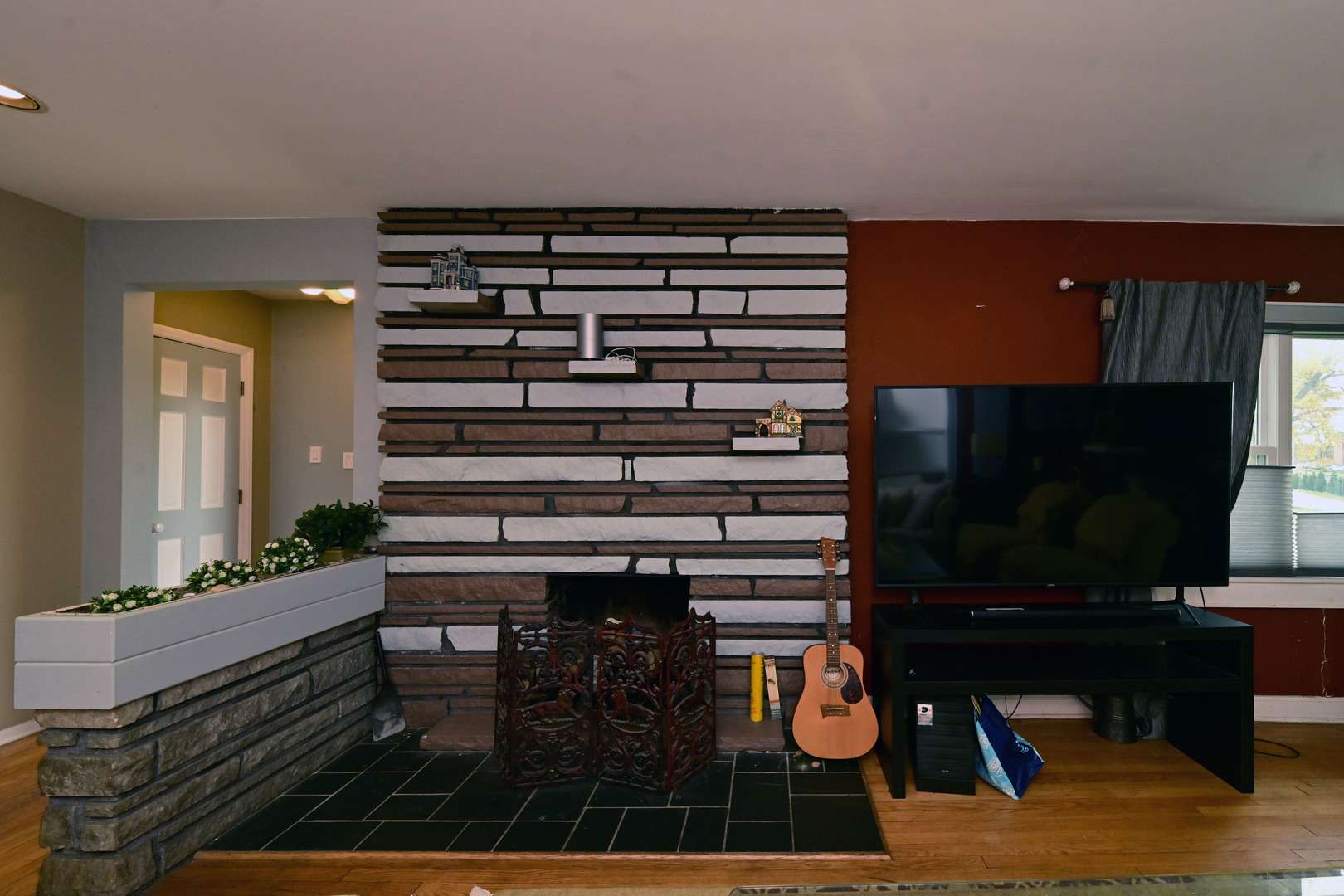 2140 Beechnut Road Northbrook, IL 60062 - Photo 8 of 33 a locker room with wooden floor and flat screen tv