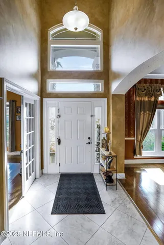 a living room with furniture and a couch