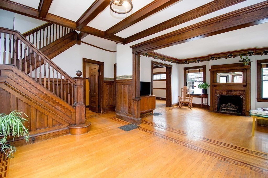 59 Fairfield Street Springfield, MA 01108 - Photo 5 of 42 a view of a livingroom with furniture and a fireplace