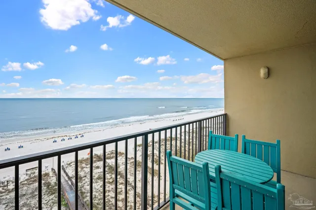a city view from a balcony