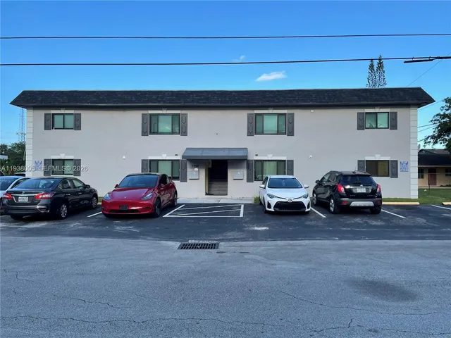 a car parked in front of a building