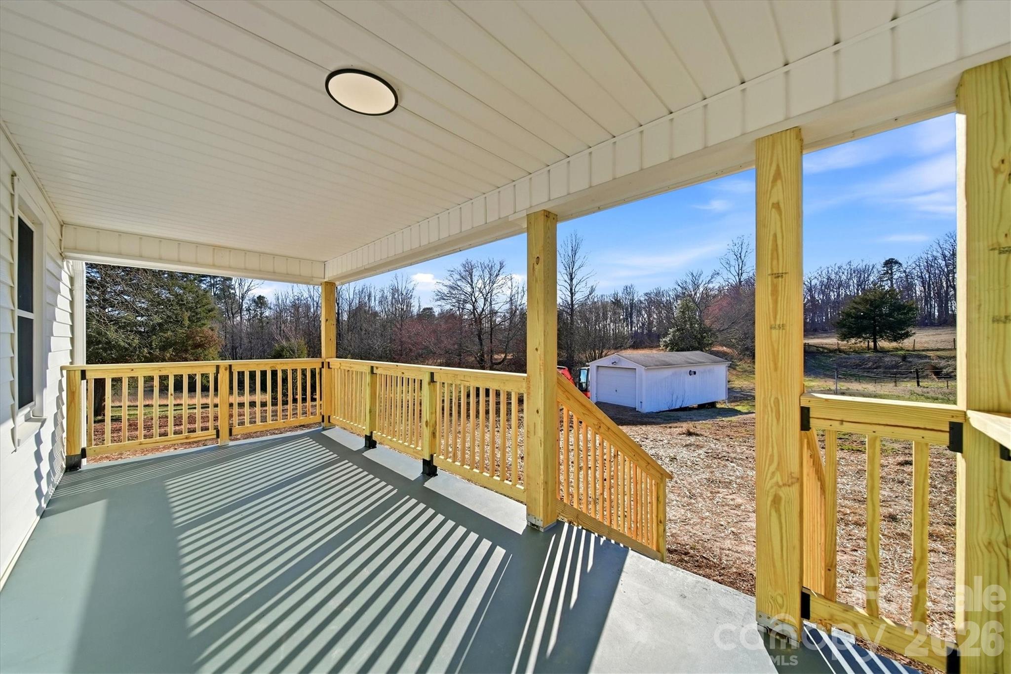 4141 Laney Road Maiden, NC 28650 - Photo 32 of 47 a view of a balcony with wooden floor