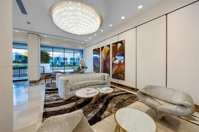 a view of swimming pool with outdoor seating and lake view