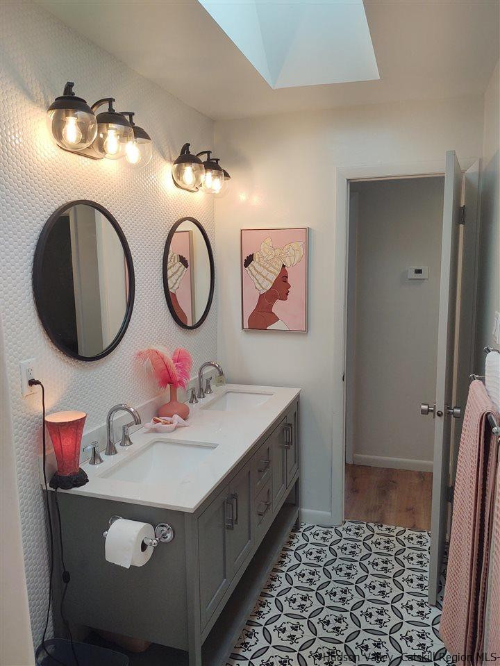 2 Mountain Valley Road Boiceville, NY 12412 - Photo 18 of 35 a bathroom with a sink a vanity and a mirror