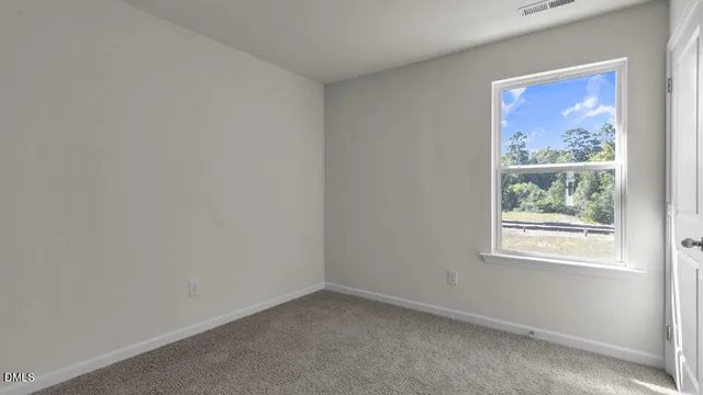 an empty room with closet