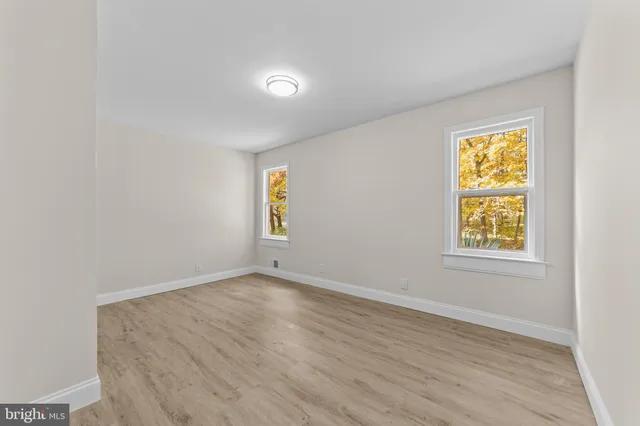 an empty room with a window