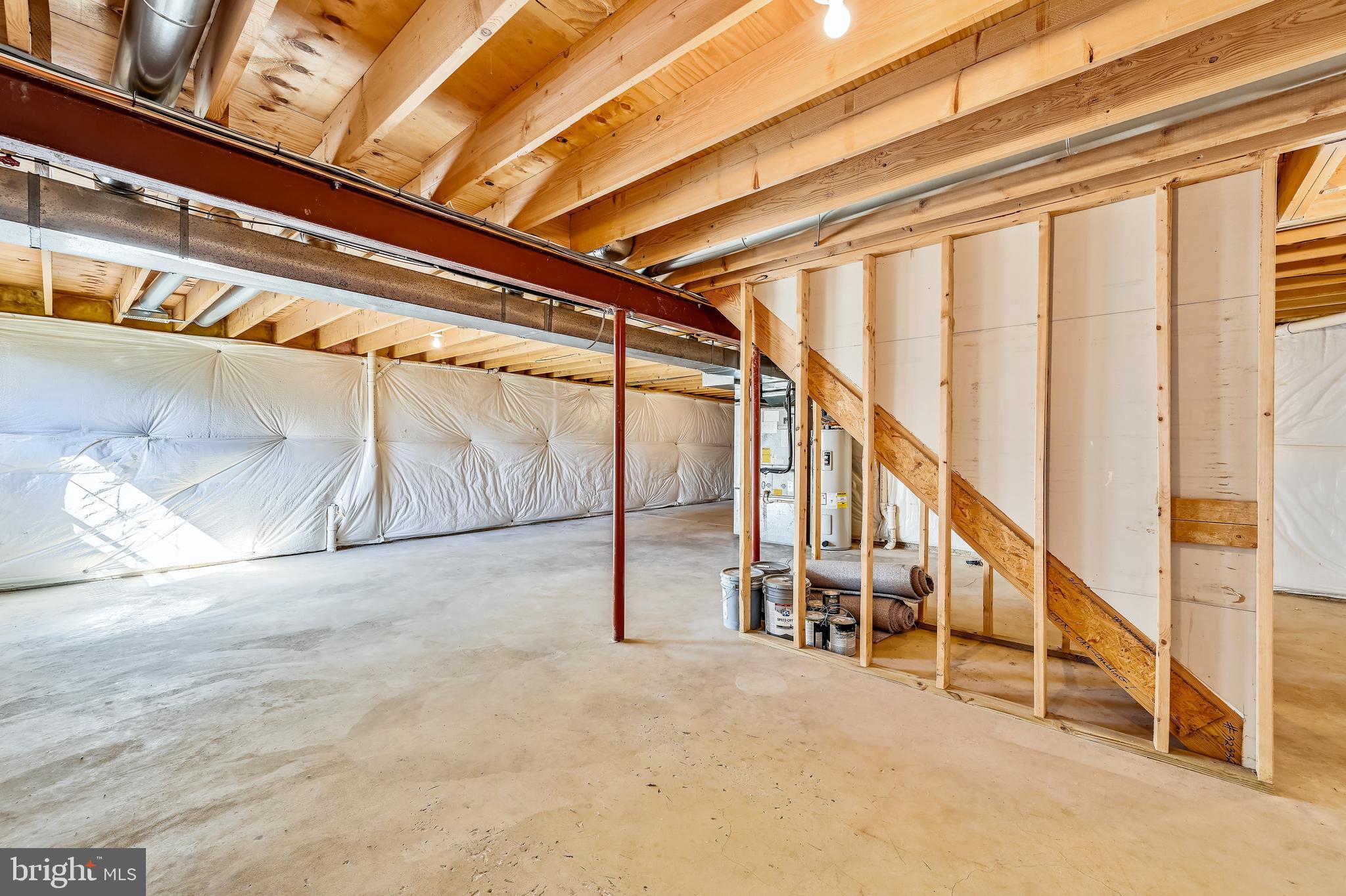 7613 Johnnycake Road Baltimore, MD 21244 - Photo 50 of 55 Lower level with new water heater and rough in