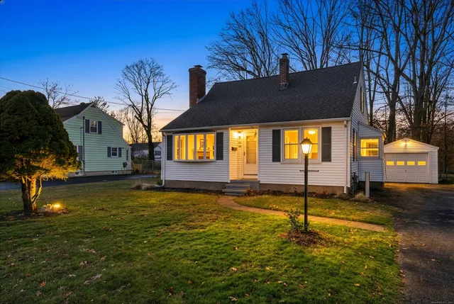 a house view with a swimming pool