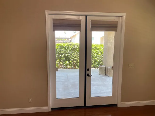 a view of outdoor space window and wooden floor