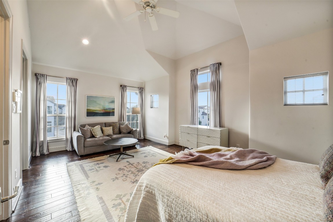 15943 Morgan Street Sugar Land, TX 77478 - Photo 22 of 41 a bedroom with a bed and wooden floor