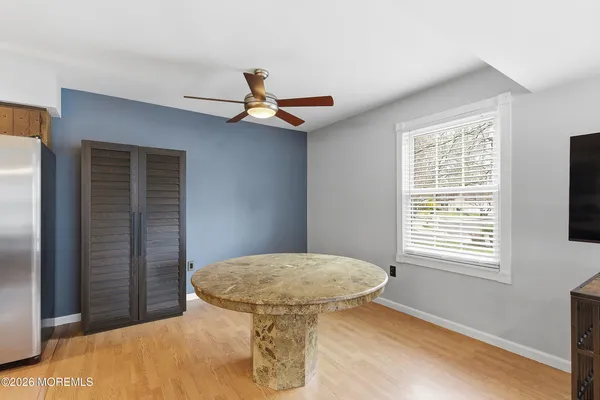 a view of a livingroom with a chandelier
