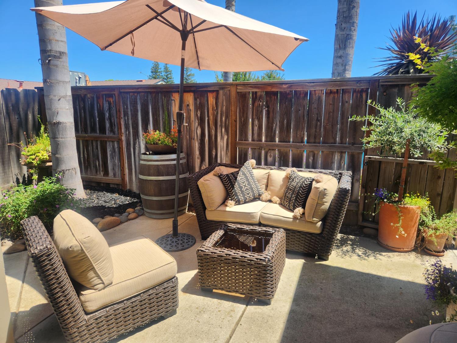 777 Jordanolo Drive Ripon, CA 95366 - Photo 42 of 61 a view of a patio with couches and potted plants