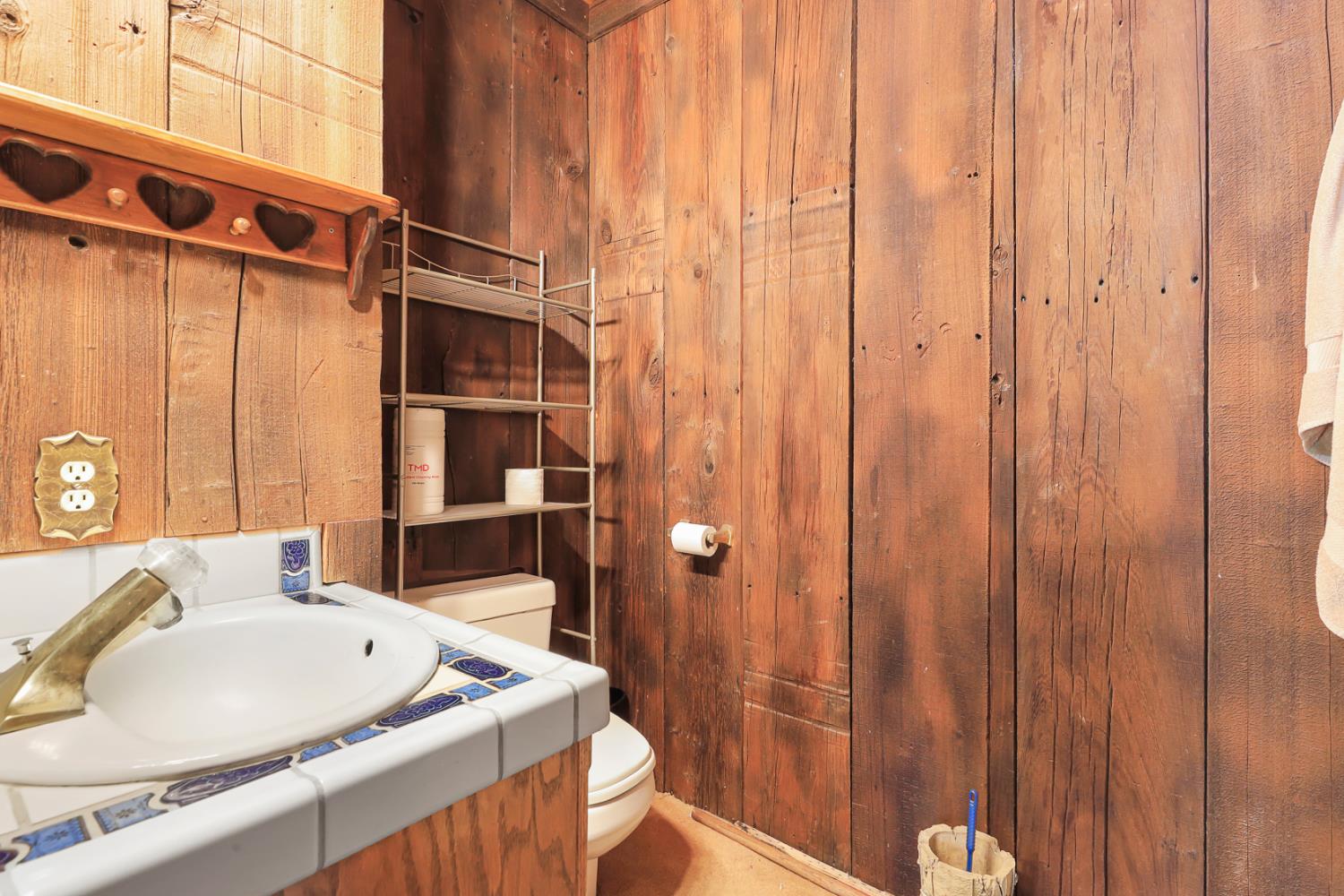 22050 Buena Vista Road Clements, CA 95227 - Photo 30 of 61 a bathroom with a sink a vanity and a shower