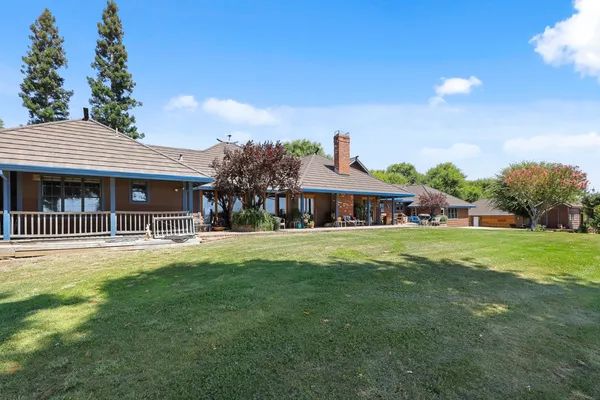 a view of a house with a patio