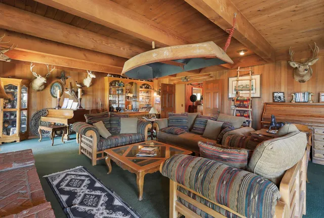 a view of a dining room with chairs