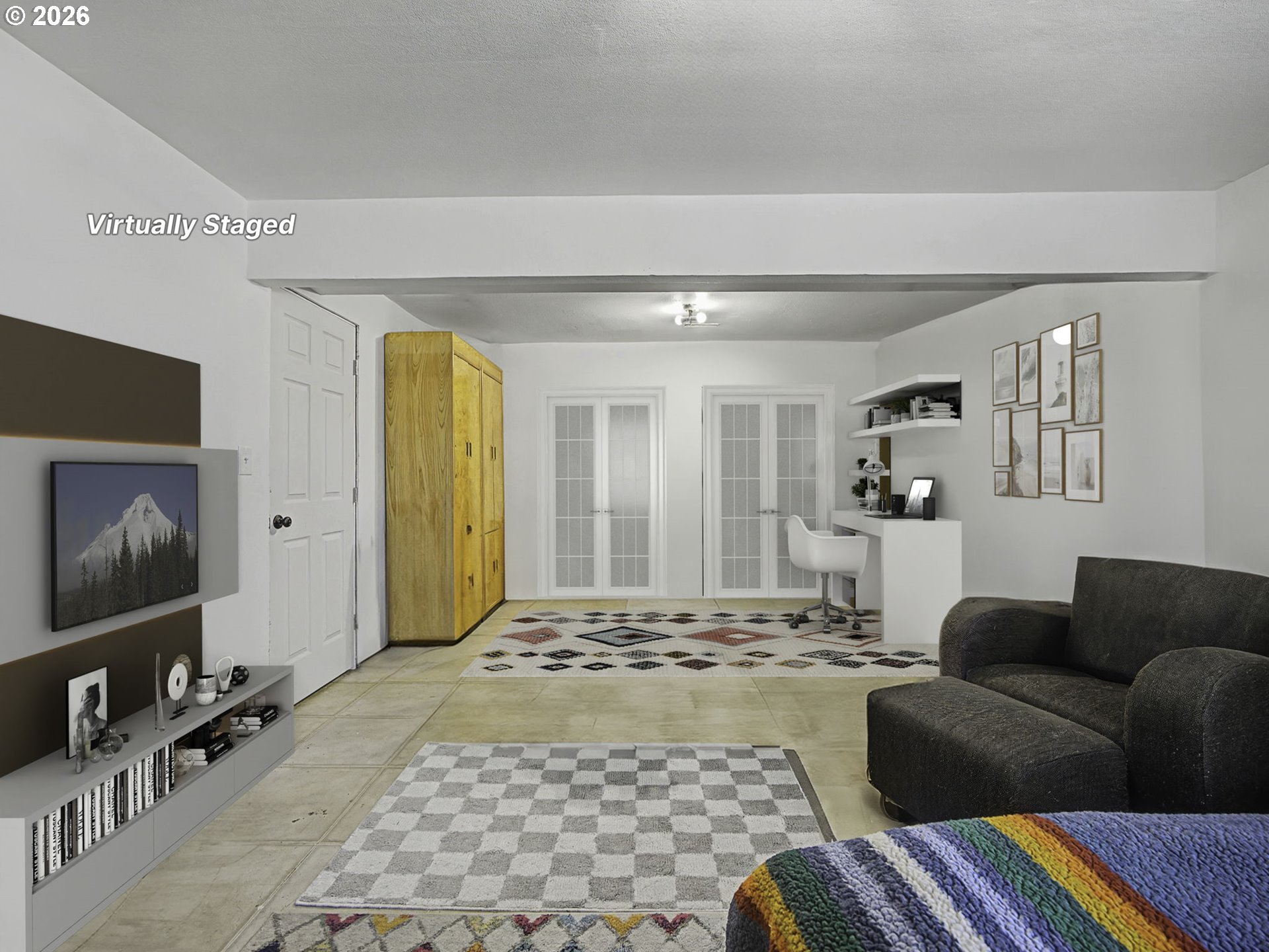 36036 Southeast Gunderson Road Sandy, OR 97055 - Photo 33 of 48 a living room with furniture and a flat screen tv