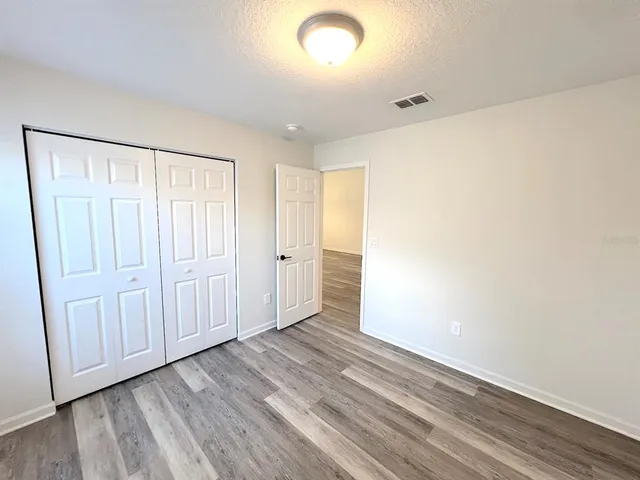 a view of a garage and room