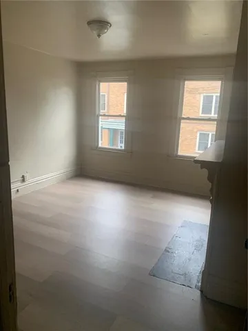 an empty room with a window