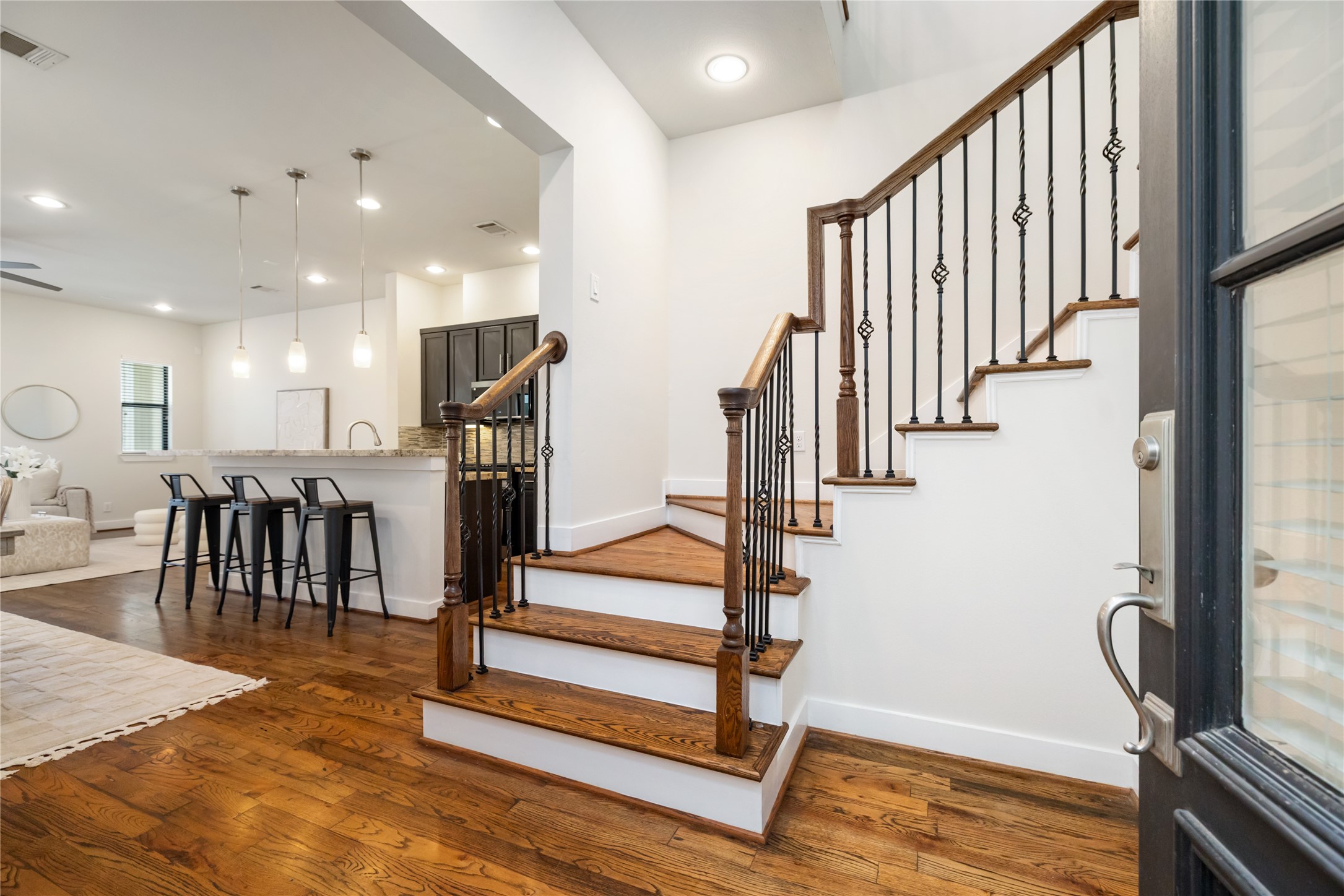 4409 Schuler Street, Unit A Houston, TX 77007 - Photo 30 of 30 a view of entryway and hall with wooden floor